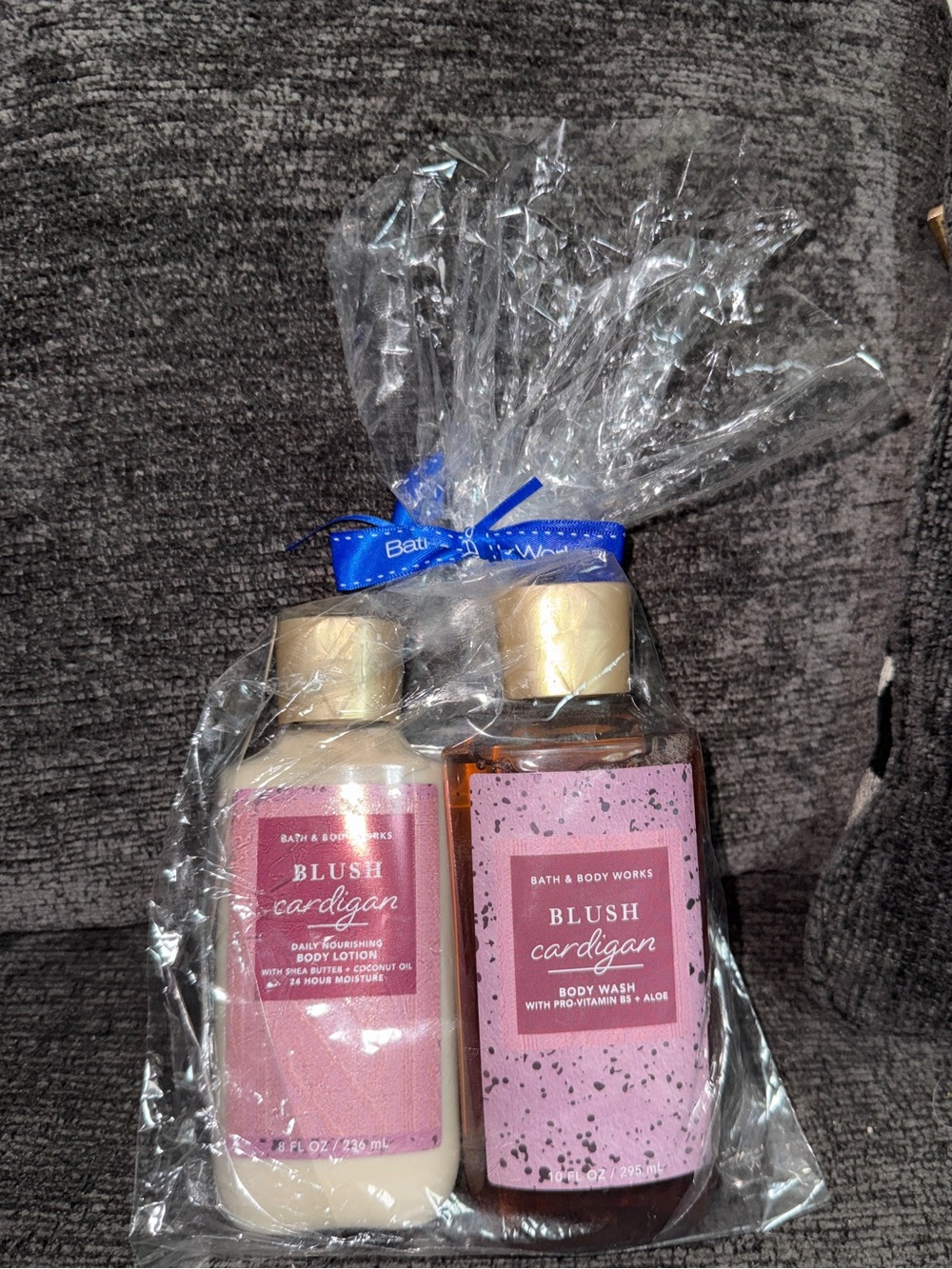 Bath & Body Works Blush Cardigan Body Wash & Lotion Duo - Pink, Gold Caps